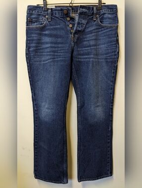 Hollister Men's Boot Jeans - Navy Blue - 32x30 - Used Great Condition